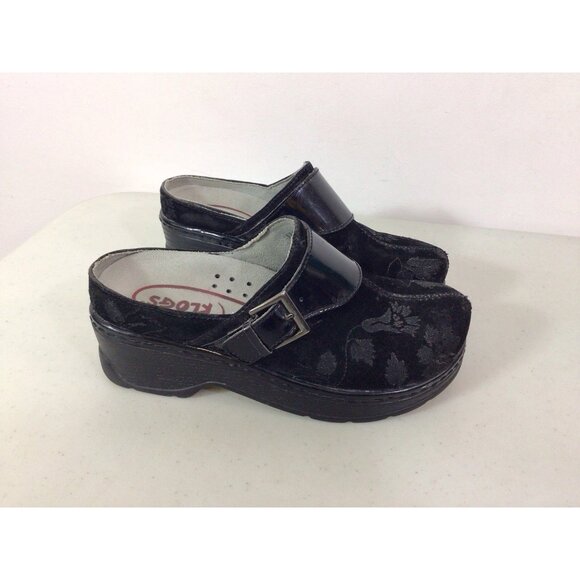Klogs Velvet Burnout Leather Shoes Clogs Womens 7.5 - Picture 8 of 9